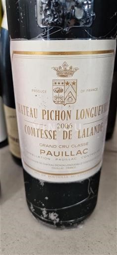 Bordeaux Pauillac Grand Cru Château Pichon Longueville Comtesse de Lalande 2006