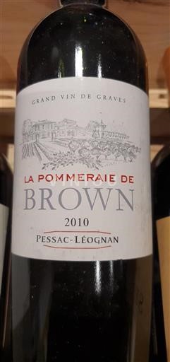 Bordéus Pessac-Léognan Château Brown La Pommeraie de Brown 2010