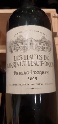 Burdeos Pessac-Léognan Château Larrivet Haut-Brion Les Hauts de Larrivet Haut-Brion 2005