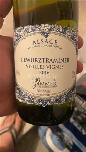 Alsace Grand Cru Zimmer Vieilles Vignes 2016