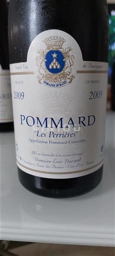 Burgundi Pommard Domaine Loic Durand Les Perrières 2009
