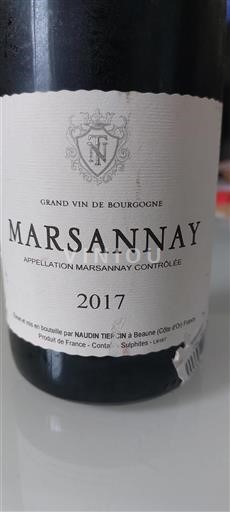 Burgund Marsannay Naudin Tiercin 2017