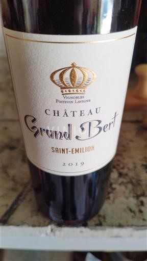 Bordeaux Saint-Émilion Grand Bert 2019