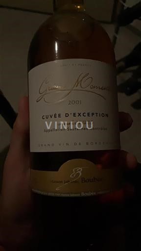 Bordeaux Sauternes Maison Johains Boubee d'Exception 2001