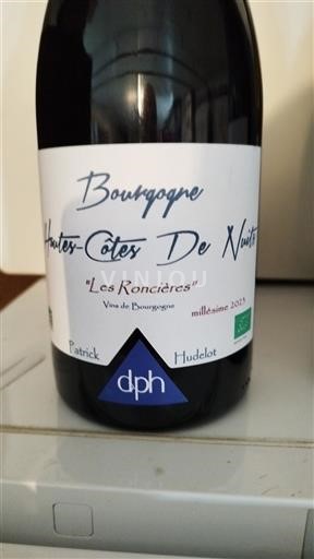 Bourgogne Hautes Côtes de nuits Patrick Hudelot Les Roncières 2023