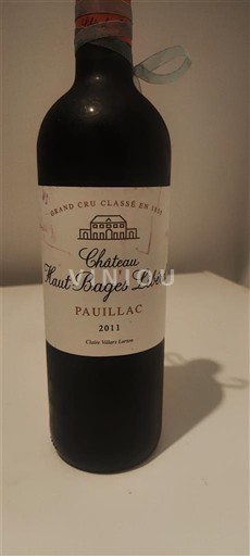 Burdeos Pauillac Grand Cru Château Haut-Bages Libéral 2011