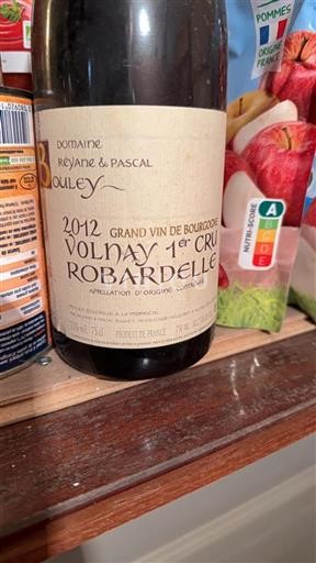 Bourgogne Volnay Premier Cru Domaine Réyane & Pascal Bouley Robardelle 2012