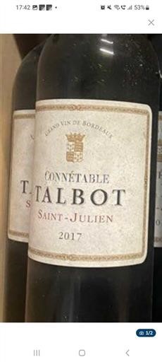 Bordeaux Saint-Julien Grand Cru Château Talbot Connétable 2017