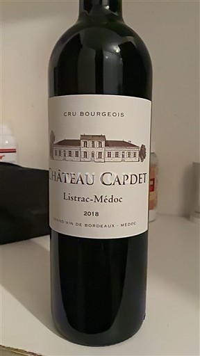 Bordeaux Listrac-Médoc Cru Bourgeois Château Capdet 2018