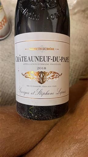 Vin Rouge sec Georges et Stéphane Lepuis 2018 France Vallée du Rhône Châteauneuf-du-pape AOC