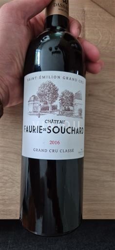 Vin Rouge sec Château Faurie de Souchard 2016 France Bordeaux Saint-Émilion AOC Grand Cru