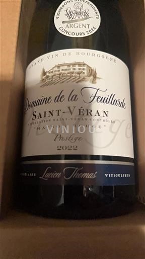 Borgoña Saint-Véran Domaine La Feuillarde Prestige 2022