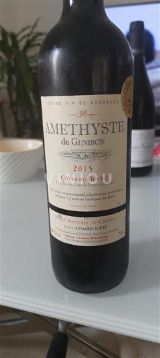 Burdeos Côtes-de-bourg Château Genibon-Blanchereau Améthyste 2015