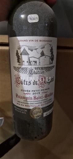 Bordeaux Puisseguin-saint-émilion Château Côtes de Rigaud Petit Prince 2015