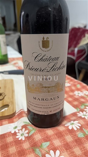 Bordeaux Margaux Grand Cru Prieuré Lichine 1992