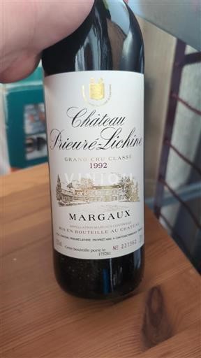 Bordeaux Margaux Grand Cru Prieuré Lichine 1992
