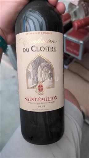 Bordeaux Saint-Émilion Confession du Cloître 2015