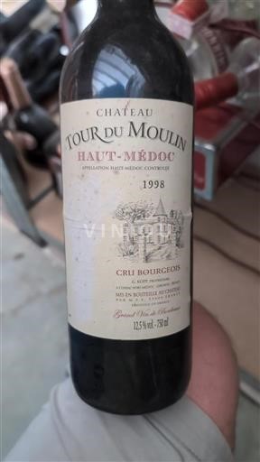 Bordéus Haut-Médoc Cru Bourgeois Château Tour du Moulin 1998