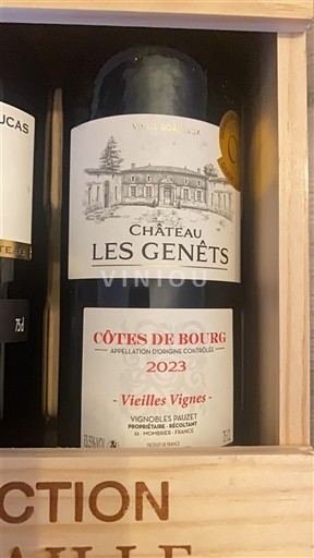 Bordeaux Côtes-de-Bourg Château Les Genêts Vieilles Vignes 2023