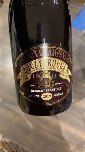 Champaña Coteaux champenois Herbert Beaufort Bouzy Rouge 2019