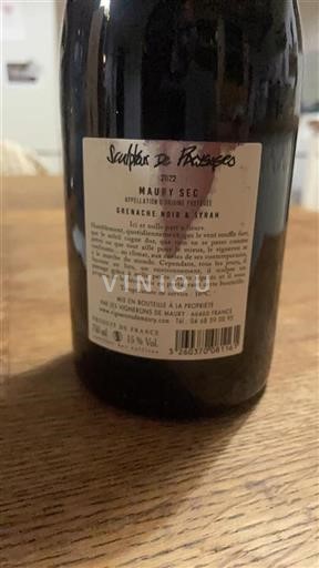 Roussillon Maury torrt Les Vignerons de Maury Sculpteur de Passage 2022