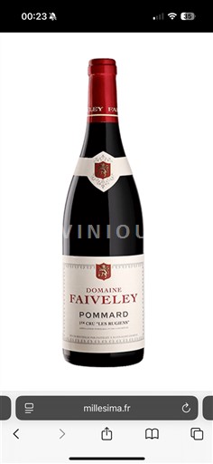Burgundy Pommard Premier Cru Domaine Faiveley Les Rugiens 2023