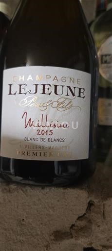 Champaña Champán Premier Cru Lejeune Père et Fils 2015