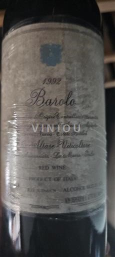 Piedmont Wines Barolo Altare 1992