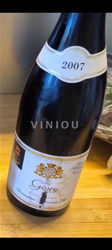 Burgundi Givry Domaine Thenard Fils 2007