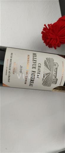 Bordeaux Bordeaux Supérieur Château Bellevue Favereau 2016