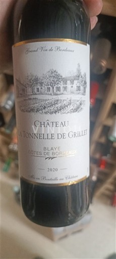 Bordeaux Blaye-côtes-de-bordeaux Château La Tonnelle de Grillet 2020