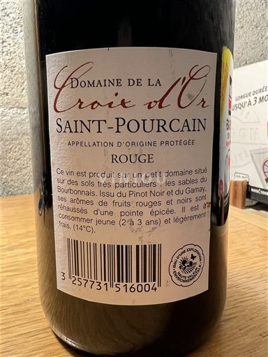 Loirevallei Saint-Pourçain Domaine La Croix Or 2022
