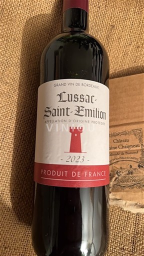 Bordeaux Lussac-saint-émilion Grand vin de Bordeaux 2023