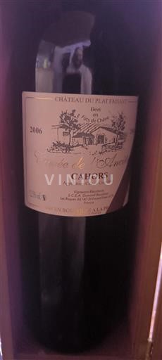 Zuidwest-Frankrijk Cahors Château Plat Faisant de l'Ancêtre 2006