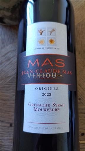 Languedoc och Roussillon Pays d'Oc Jean-Claude Mas Origines 2022