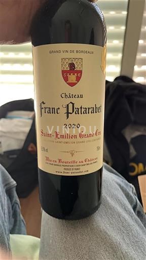 Bordeaux Saint-Émilion Grand Cru Grand Cru Château Franc Patarabet 2020