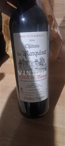 Burdeos Côtes-de-bourg Château Marquisat Vieilles Vignes 2016
