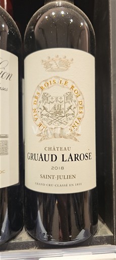Bordéus Saint-Julien Grand Cru Château Gruaud Larose 2018