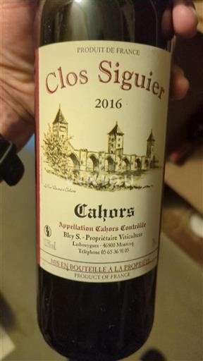 Zuidwest-Frankrijk Cahors Clos Siguier 2016