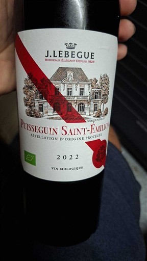 Burdeos Puisseguin-saint-émilion J. Lebègue 2022