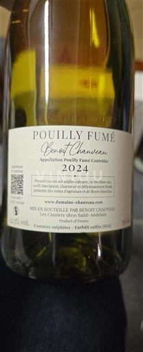 Loiren laakso Pouilly-fumé Benoit Chauveau 2024
