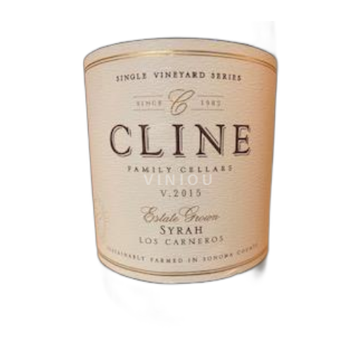 Kalifornische AVA Sonoma Valley Cline Cellars Estate Grown Syrah Los Carneros 2015