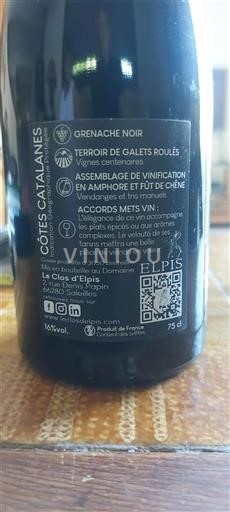 Languedoc and Roussillon Côtes Catalanes Le Clos Elpis 2022