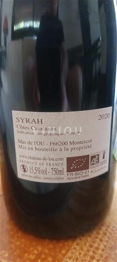 Languedoc and Roussillon Côtes Catalanes Mas de l'Ou Syrah 2020