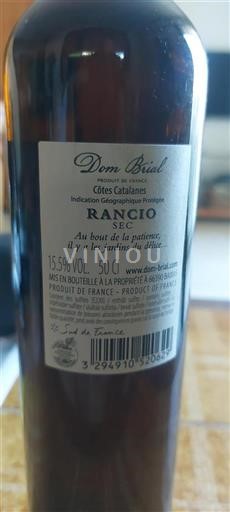 Languedoc ja Roussillon Katalonianrinteet Dom Brial Rancio 2000