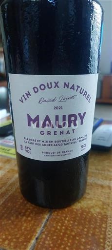 Roussillon Maury La Part des Anges 2021