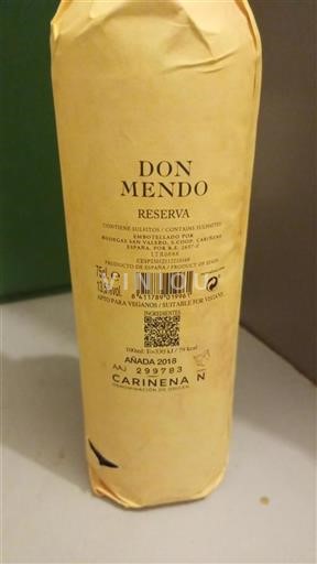 Aragonien Cariñena Bodegas San Valero Don Mendo 2018
