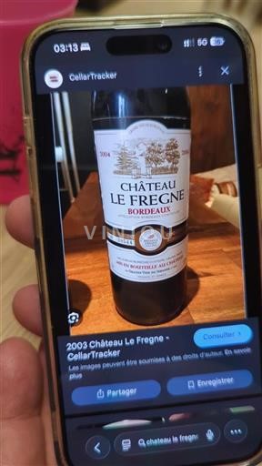 Bordéus Château Le Fregne 2004