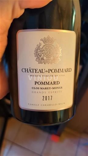 Borgonha Pommard Château Pommard Clos Marey-Monge Grands Esprits 2017