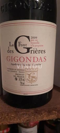 Rhônetal Gigondas La Font des Grières 2009
